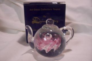 Art Glass Collectors Teapot by Dynasty Gallery
