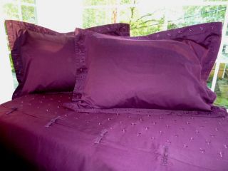 IKEA Concord Grape F/Q TANJA BRODYR EMBROIDERED Duvet Cover & 2 Pillow