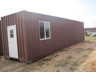 40 HC WWT Conex Storage Container Office Hunting Cabin House Wired