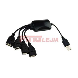  Mini 4 Port USB High Speed Hub Splitter Cable Adapter for PC