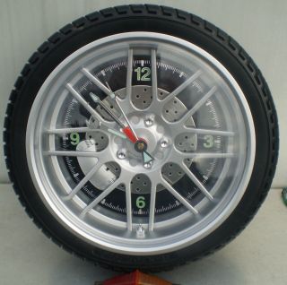 Sterling and Noble Wall Clock Racing Wheel Tire
