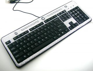 brand new limited edition silver crystal rhinestone keyboard makes you