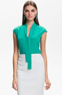 St. John Collection Cap Sleeve Crepe Top