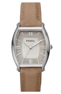 Fossil Wallace Tonneau Leather Strap Watch