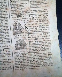 RARE Colonial Pennsylvania Philadelphia 1771 Newspaper