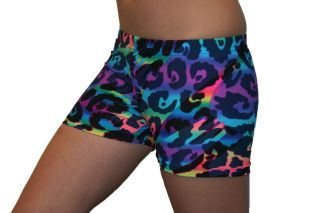 Feisty Cat Spandex Volleyball Shorts Dance Cheer Girls Youth Poms Yoga