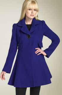 Laundry by Shelli Segal Fit & Flare Wool Blend Coat