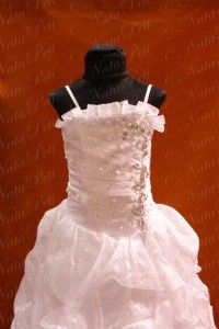 NEW PAGEANT FLOWER GIRL HOLIDAY PRINCESS DRESS 3987 WHITE SIZE 6 8