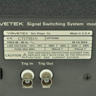 wavetek 603 switcher control panel 251581 c