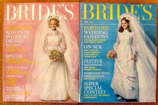 Lot of 6 Brides Magazines Oct 1967 June 1968 Feb March May June 1969