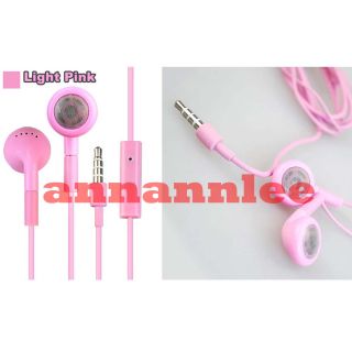 Colored Earphone Headset with Mic for iPhone 4 3GS 3G I Pod Touch Nano
