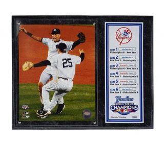 2009WorldSeries Champions NY Yankees 12 x 15 Plaque —