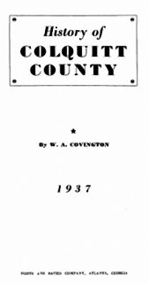 Genealogy History of Colquitt County Georgia GA