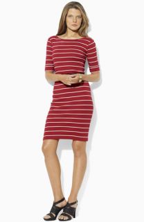 Lauren Ralph Lauren Stripe Boatneck Dress
