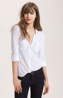 James Perse Button Front Jersey Shirt