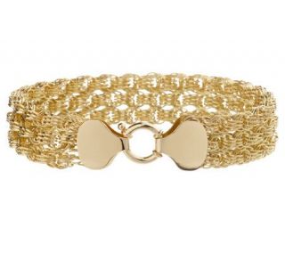 Premium Triple Row Diamond Cut Bracelet 14K Gold, 11.5g —
