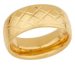 EternaGold Basket Weave Pattern SilkFit Band Ring 14K Gold —