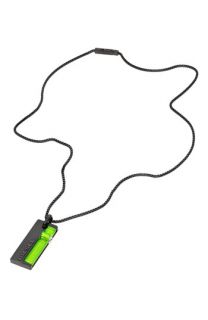 DIESEL® Green Accent Dog Tag Necklace