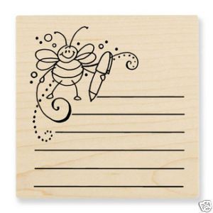  Stampendous Bee Journal Rubber Stamp Retired New