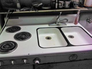 Vintage 1950s General Chef Combination Sink Stove Oven Refrigerator