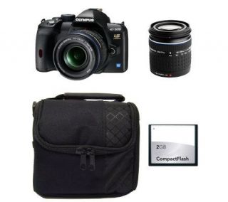 Olympus Evolt E520 10MP Digital SLR w/2 Lens, Bag & 2GB Card