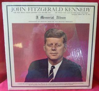 JFK John Fitzgerald Kennedy Memorial Album LP Record Vinyl Album