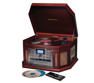 Crosley Songwriter CD Recorder/Phonograph   Cherry Finish —
