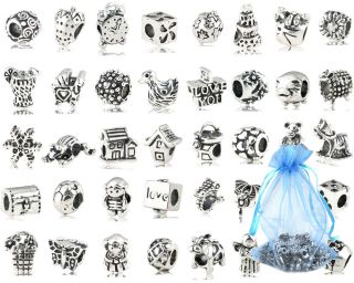  Monster 80pc Mix Lot Design Silver Plated Oxidized Metal Beads Charm