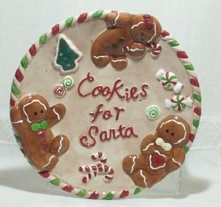 Plate to Hold Christmas Cookies for Santa Claus Holiday Gingerbread