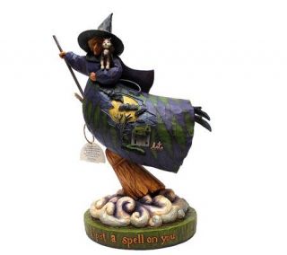 Jim Shore Heartwood Creek Witch on Broom Figurine —