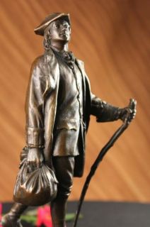 Young Benjamin Franklin Bronze Sculpture Statue Figure