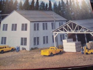 Planning Mill with Lumber Shed Timber Trees RARE OOP Kit HO Scale