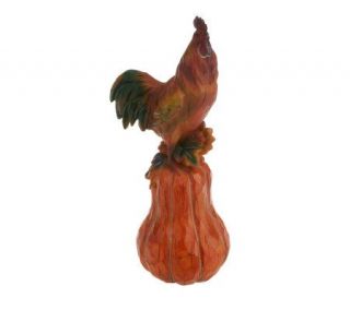 Set of 2 13 Rooster and Pumpkin Figure by Valerie —