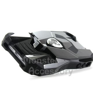 Black Cobra Double Layer Hybrid Gel Case Cover for Apple iPhone 5 5th