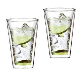 Bodum Canteen Set of 2 Double Wall Glass Cups,13.5 oz —