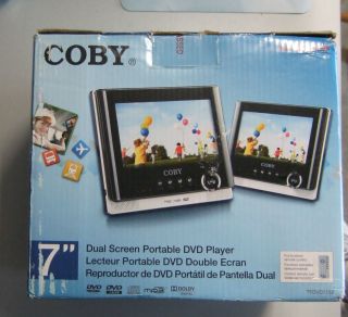 Coby TFDVD7752 Portable DVD Player 7 Dual Screen CD  Remote AC DC