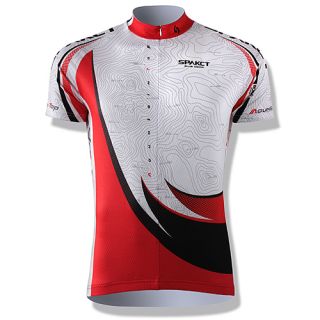 Cool Mens Bike Cycling Short Sleeve Jerseys Quick Dry Skeleton White