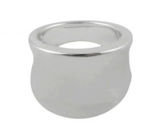 UltraFine Silver Highly Polished Graduated Saddle Ring —