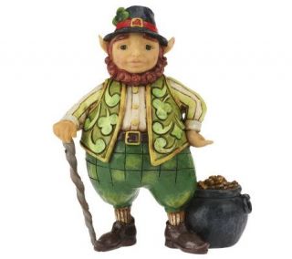 Jim Shore Heartwood Creek Small Irish Leprechaun Figurine —