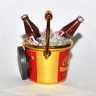 Fridge Magnet Miniature Gold Coca Cola Ice Bucket