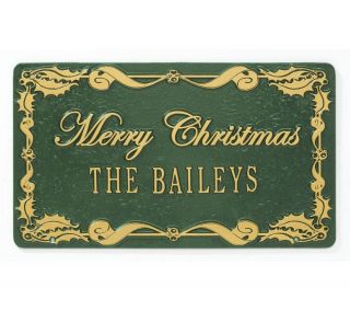 Merry Christmas Personalized Sign —