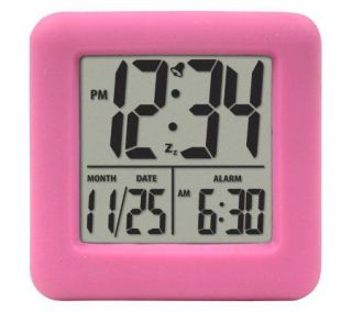 La Crosse 70902 Soft Pink Cube LCD Alarm Clock   H363821
