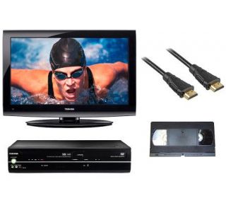 Toshiba 19 Class LED TV & DVD/VCR ThrowbackBundle —