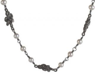Dweck Diamonds Sterling Cultured Pearl Figure 8 18 Necklace