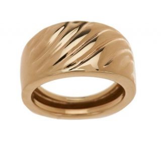 EternaGold Bold Polished Ribbed Design Band Ring 14K Gold   J270725