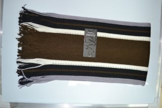 Mens Fashion Winter Warm Scarf Mixed Colors Striped with Fringe Soft