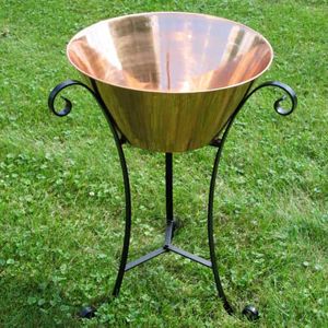 Unique Arts Large Copper Beverage Drink Tub with Stand