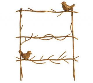 Twos Company Goldtone Birds on Branches Jewelry Holder —