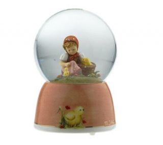 Hummel Chick Girl Musical Water Globe Figurine —
