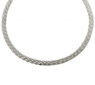 VicenzaSilver Sterling 20 Diamond Cut Woven Necklace —